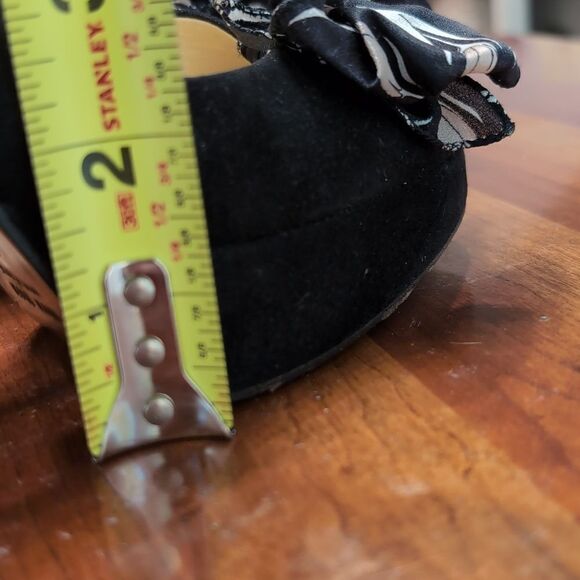 Miu Miu Black Peep Toe Sling Back Silk Bow Heels Sz 36 - Picture 16 of 16